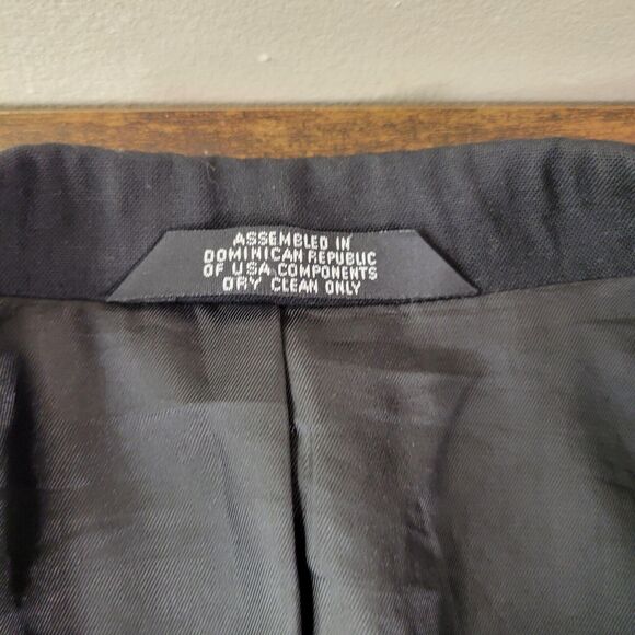 Barrington Men's Black Suit Jacket Blazer Size Large 35% Wool 65% Polyester - Picture 8 of 12